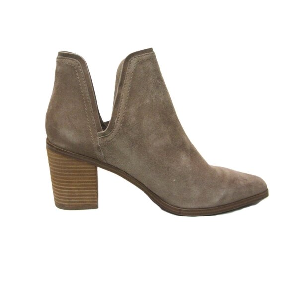 Steve Madden Havannah Womens Size 11 Suede 3" Heeled Booties Ankle Boots Taupe - Picture 2 of 9
